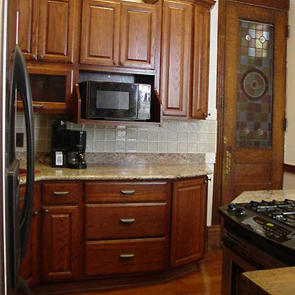 Victorian Kitchen with fireplace