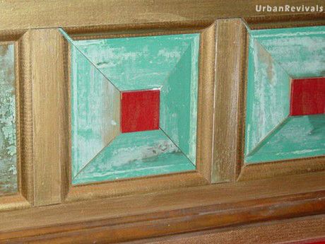 Verdigris finish in ornamental molding