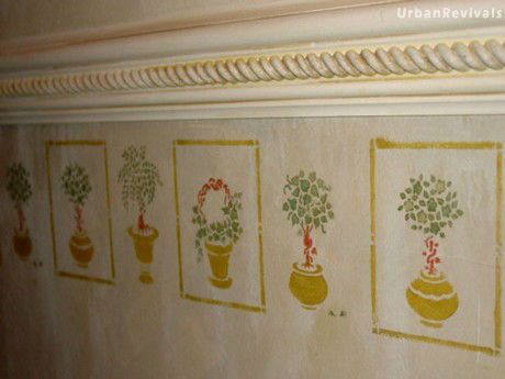 stencils on plaster